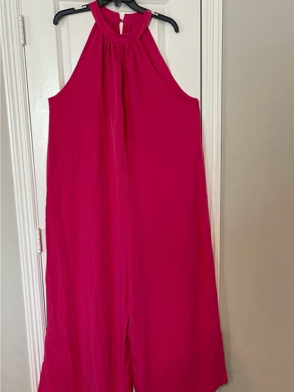 Bright Pink Halter-Neck Jumpsuit